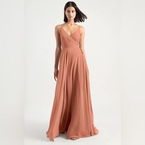 Jenny Yoo James dress in navy chiffon